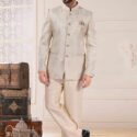 Jodhpuri Suit For Men Wedding RKL-JPST-5701-164049 Gold Men Reception Dress
