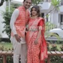 Couple Dress for Pre Wedding Shoot IBUY-1113CP Red Couple Matching Dress Set