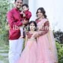 Family Matching Dress Set MOTHER DAUGHTER SON FATHER Twinning Dress IBUY-1111BG Traditional Family Matching Dress for Birthday Theme