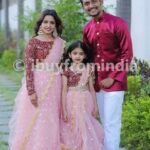 Family Matching Dress Set MOTHER DAUGHTER FATHER Twinning Dress IBUY-1111G Traditional Family Combo Dress for Birthday Theme