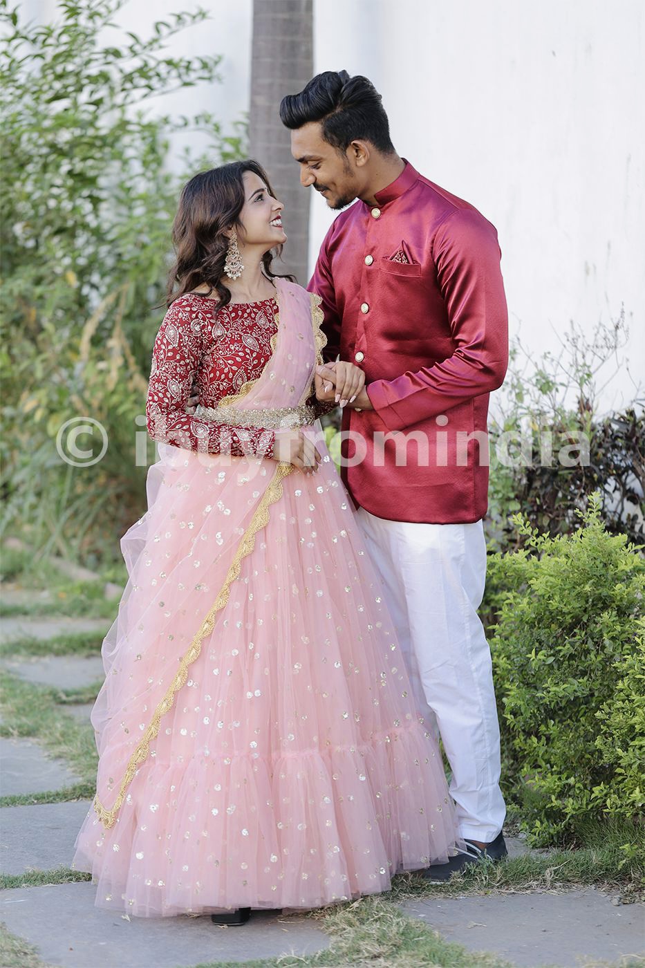 Dupion Silk and Banarasi Silk Beautiful Couple Dress WJ108635