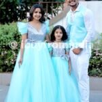 Family Matching Dress Set MOTHER DAUGHTER FATHER Twinning Dress IBUY-1116G Western Family Combo Dress for Birthday Theme