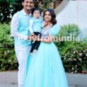 Family Matching Dress Set MOTHER FATHER SON Twinning Dress IBUY-1116B Western Family Combo Dress for Birthday Theme