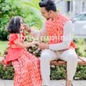 Father Daughter Matching Outfits Red IBUY-1113-FD Dad Daughter Matching Dress
