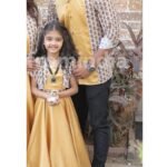 Father Daughter Matching Outfits Gold Multicolor IBUY-1118-FD Dad Daughter Matching Dress