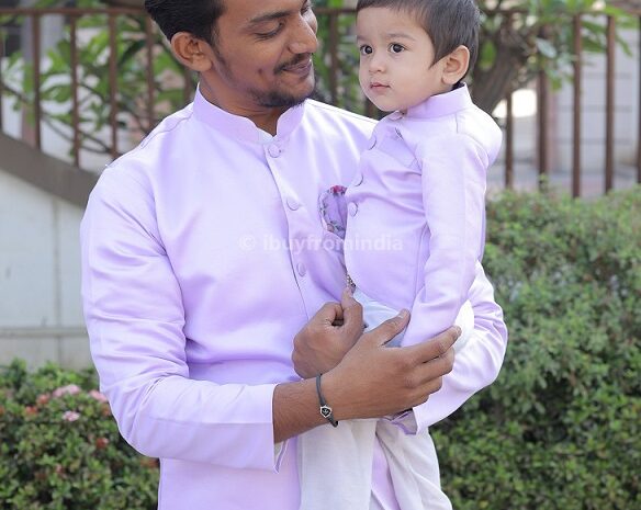 Father Son Matching Outfits Lavender IBUY-1114FS Dad Son Matching Dress