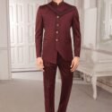 Jodhpuri Suit For Men Wedding RKL-JPST-6819-172499 Maroon Men Reception Dress