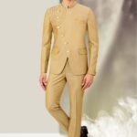 Jodhpuri Suit For Men Wedding RKL-JPST-6819-172503 Gold Men Reception Dress