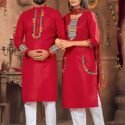 Couple Dress Couple Matching Dress Red Family Matching Dress Set RAD-CPST-300