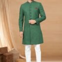 Indo Western Dress For Men Green RKL-RBZ-29-2917 Men Reception Dress