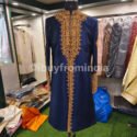 Sherwani for Men Wedding Blue Wedding Sherwani SHR-KLQ-1304 Men Reception Dress