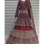 Bridal Lehenga Gown for Wedding IB-WEDGN-YZ-723 Marriage Reception Dress for Bride