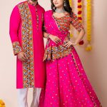 Couple Dress Navrathiri Couple Matching Dress Hotpink Family Matching Dress Set RKL-CP-4504