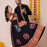 Couple Dress Navrathiri Couple Matching Dress Black Family Matching Dress Set RKL-CP-4510