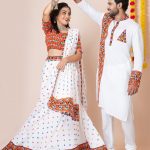 Couple Dress Navrathiri Couple Matching Dress white Family Matching Dress Set RKL-CP-4511