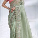 Designer Saree Light Green Pink RKDS-9894-191089