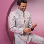 Jodhpuri Suit For Men Wedding RKL-JPST-RBZ-4204 Dusty Pink Men Reception Dress