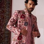 Indo Western Dress For Men Pink RKL-RBZ-4103 Men Reception Dress