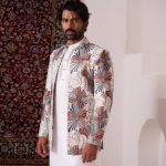 Indo Western Dress For Men White RKL-RBZ-4104 Men Reception Dress