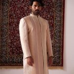 Sherwani for Men Wedding Pink Wedding Sherwani RKL-SHR-RBZ-3912 Men Reception Dress