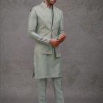 Modi Jacket for Men Kurta Pajama Jacket Set Pista Customized Plus Size Dress for Men RKL-MD-RBZ-3825