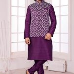 Modi Jacket for Men Kurta Pajama Modi Jacket Set Dark Purple RK-MDJKT-1115