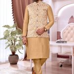 Modi Jacket for Men Kurta Pajama Modi Jacket Set Sand RK-MDJKT-1134