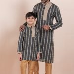 Father and Son Matching Dress Online Family Matching Dress Multicolor Gold RKL-FSMD-11985-204375