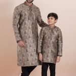 Father and Son Matching Dress Online Family Matching Dress Multicolor Black RKL-FSMD-11985-204388