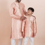 Father and Son Matching Dress Online Family Matching Dress Multicolor White RKL-FSMD-11985-204389