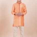 Boy Kurta Pajama Online Orange White RKL-BYKUR-11986-204398