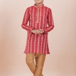 Boy Kurta Pajama Online Red Gold RKL-BYKUR-11986-204406