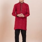 Boy Kurta Pajama Online Red Black RKL-BYKUR-11986-204415