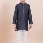 Boy Kurta Pajama Online Black White RKL-BYKUR-11986-204417