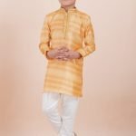 Boy Kurta Pajama Online Yellow White RKL-BYKUR-11986-204420