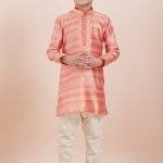 Boy Kurta Pajama Online Peach Pink White RKL-BYKUR-11986-204421