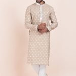 Men Kurta Pajama Online Plus Size Dress for Men Sand White RKL-KUR-11954-204157