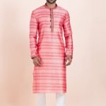 Men Kurta Pajama Online Plus Size Dress for Men Pink White RKL-KUR-11954-204161