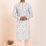 Men Kurta Pajama Online Plus Size Dress for Men Multicolor White RKL-KUR-11954-204162