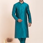 Men Kurta Pajama Online Plus Size Dress for Men Bluish Green RKL-KUR-11954-204163