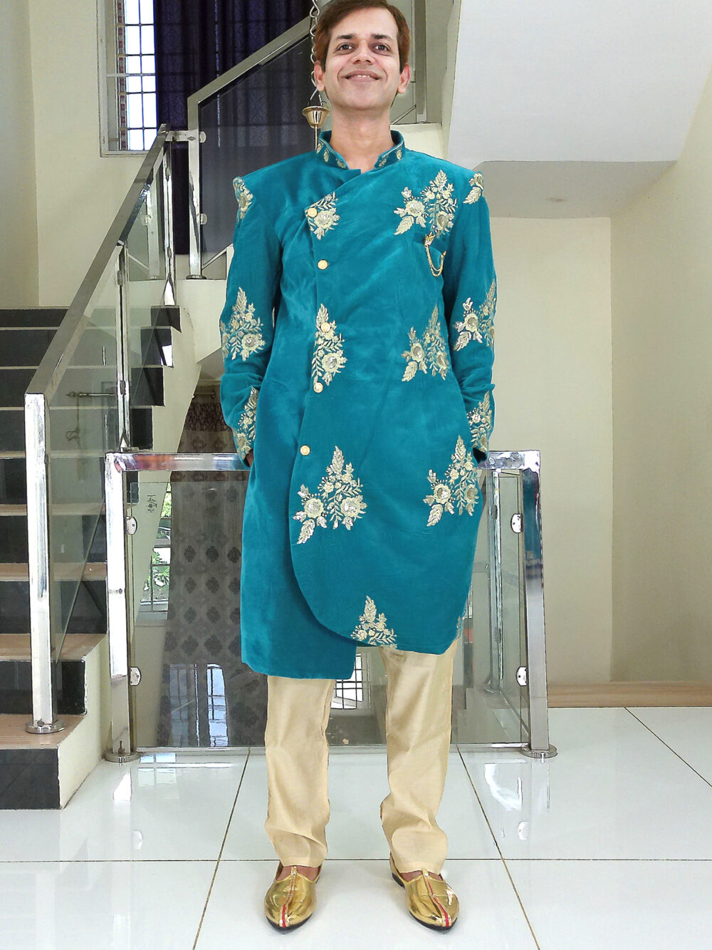 Family Matching Dress Set MOTHER DAUGHTER SON FATHER Twinning Dress IBI-9990BG Rama Green Western Family Matching Dress for Birthday Theme