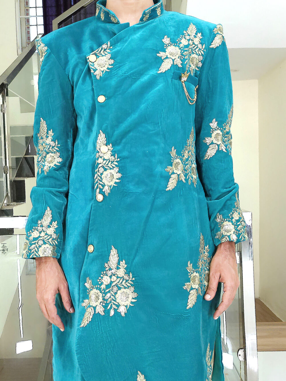 Family Matching Dress Set MOTHER DAUGHTER SON FATHER Twinning Dress IBI-9990BG Rama Green Western Family Matching Dress for Birthday Theme