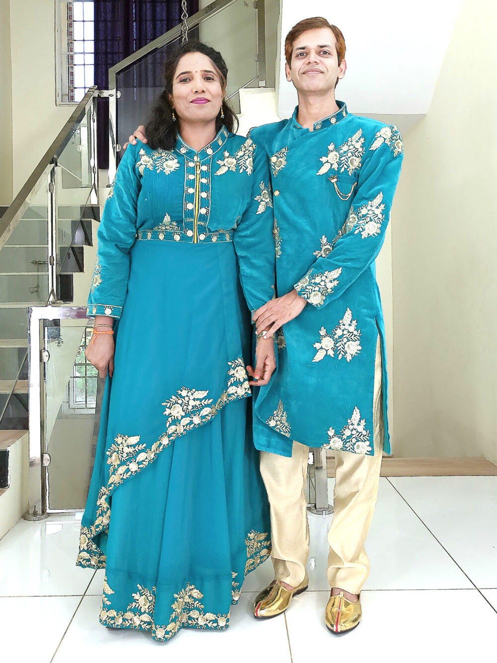 Family Matching Dress Set MOTHER DAUGHTER SON FATHER Twinning Dress IBI-9990BG Rama Green Western Family Matching Dress for Birthday Theme