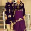 Family Matching Dress Set MOTHER DAUGHTER SON FATHER Twinning Dress IBI-9994BG Violet Western Family Matching Dress for Birthday Theme