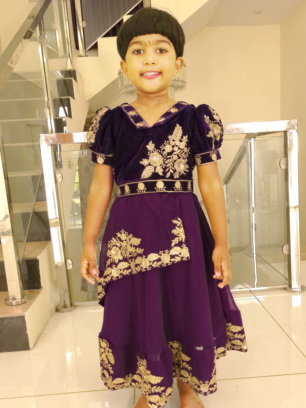 Family Matching Dress Set MOTHER DAUGHTER SON FATHER Twinning Dress IBI-9994BG Violet Western Family Matching Dress for Birthday Theme