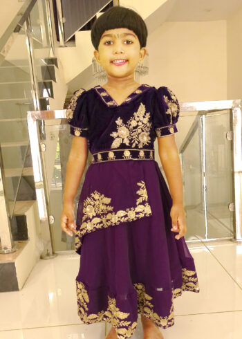 Girl Baby 1st Birthday Dress IBI-9995GL Violet Girl Birthday Party Dress