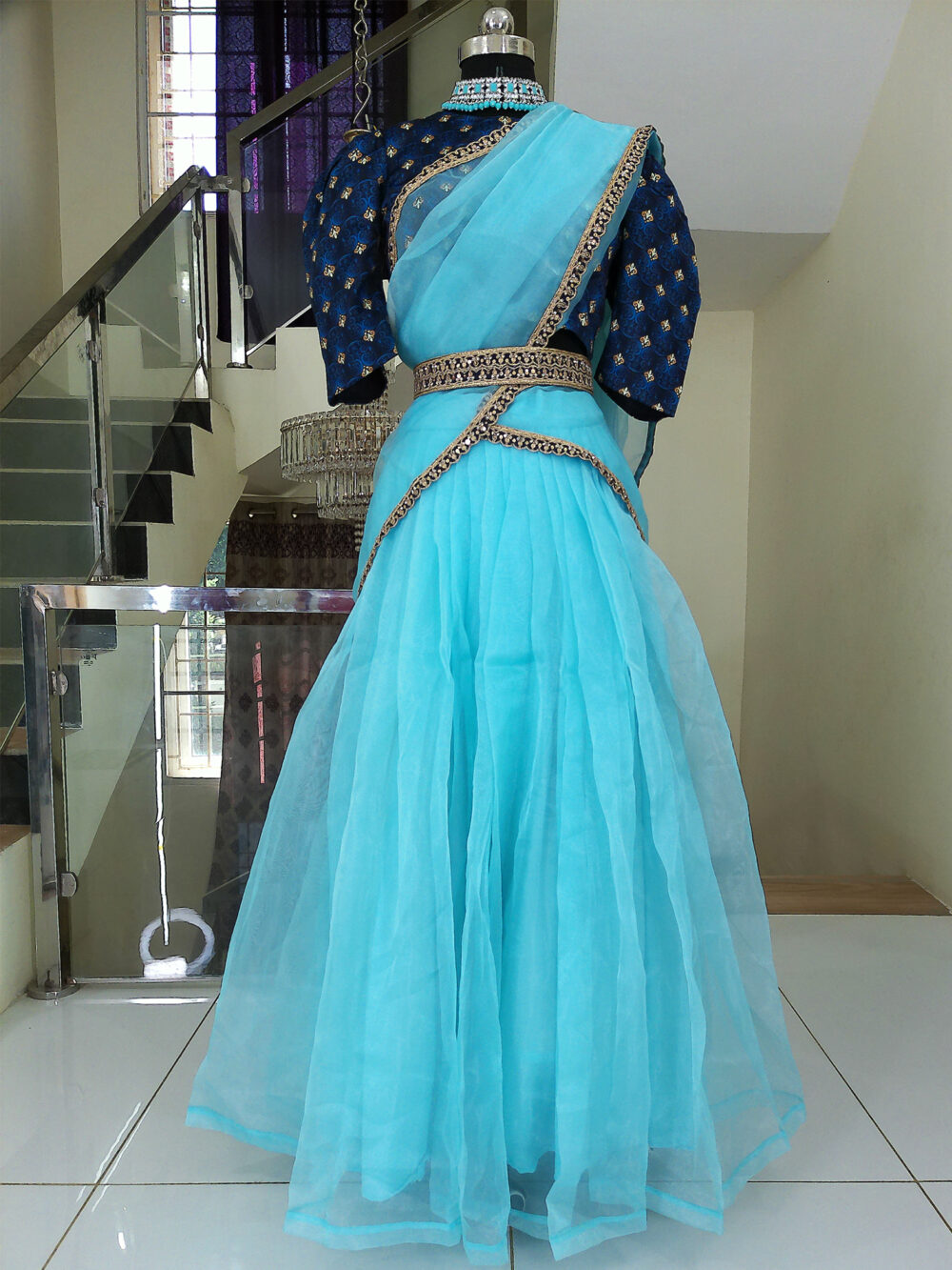 Lehenga IBI-9991WMN Sky Blue Fully Stitched Lehenga Choli for Women