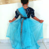 Girl Baby 1st Birthday Dress IBI-9991GL Sky Blue Navy Blue Lehenga Choli
