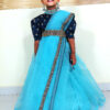 Girl Baby 1st Birthday Dress IBI-9991GL Sky Blue Navy Blue Lehenga Choli