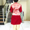 Boy Birthday Dress IBI-9993BY Red Gold Kurta Pajama Modi Jacket Set